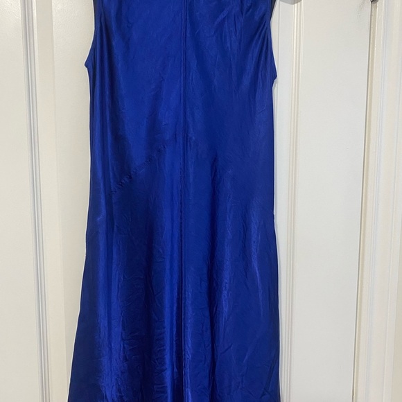 Zara Blue Sheath V-Neck Cocktail Maxi Dress - Picture 5 of 5